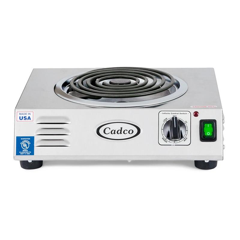 電気コンロ 直径20cm 1口 渦巻き アメリカ製 Cadco CSR-3T 14" Electric Hotplate w/ (1) Burner & Infinite Controls CSR-3T 家電｜アルファエスパス米国店