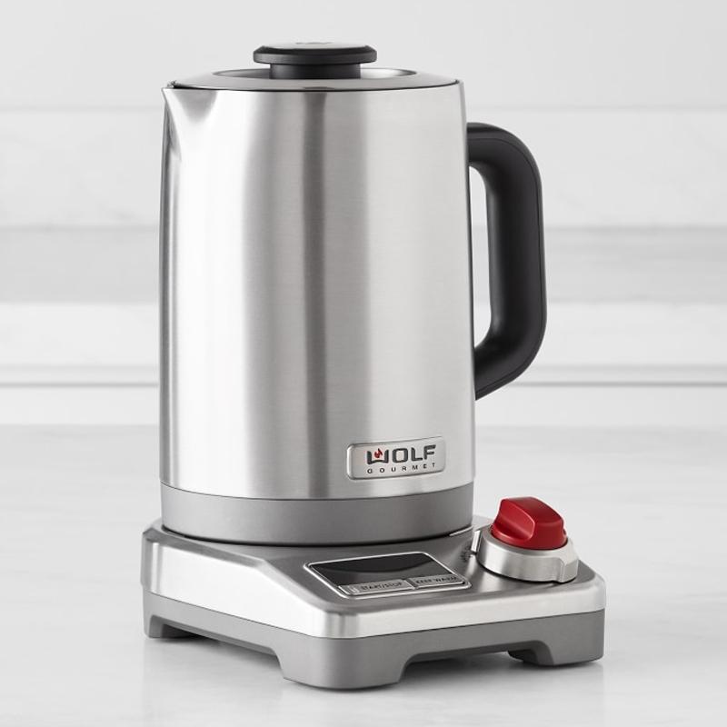 明かり湯わかし 1.5L ステンレス鋼 体温合わせる可 ダブルウォール  Wolf Gourmet True Temperature Electric Kettle 家電