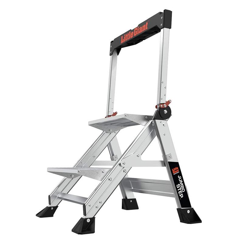 脚立 折りたたみ ステップ 2段 高さ45cm アルミ 170kgまで Little Giant Ladders, Jumbo Step, 2-Step, 2 foot, Step Stool, Aluminum, Type 1AA, 375 lbs weight rating, (11902)