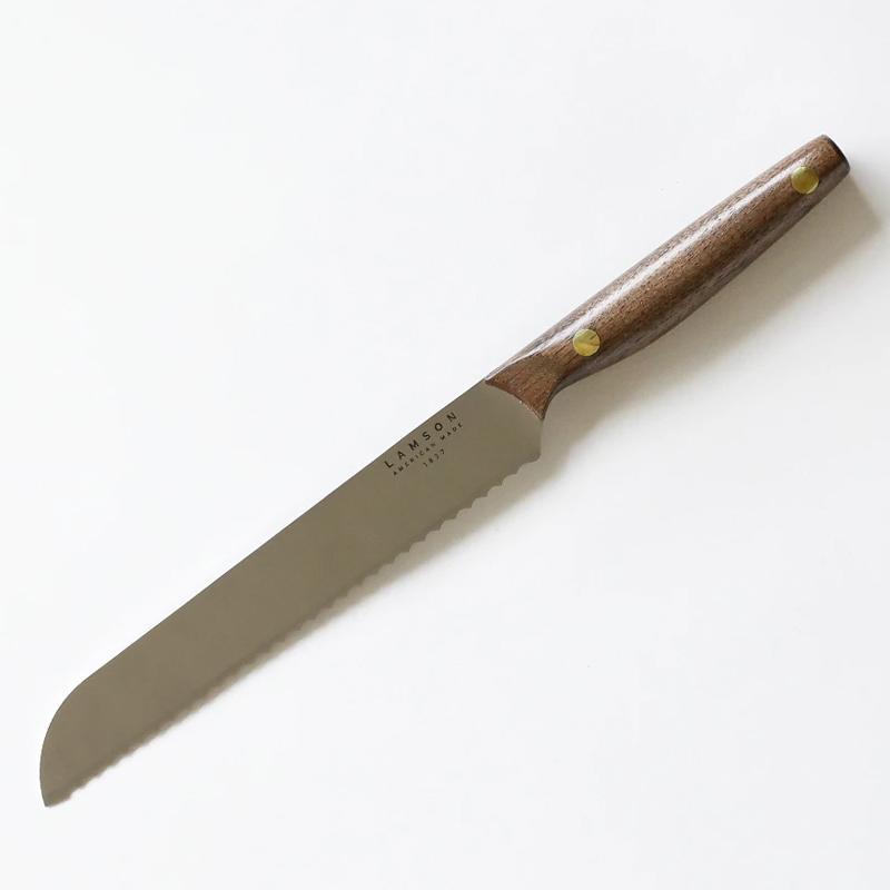 パン切り包丁 カーボン ナイフ 20cm ウォルナット アメリカ製 LAMSON 8" Vintage Bread Knife｜アルファエスパス米国店