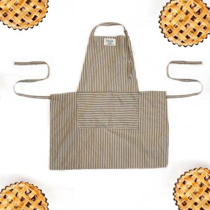 前垂れ 縞模様 亜米利加製  Red Land Cotton TICKING STRIPE APRON