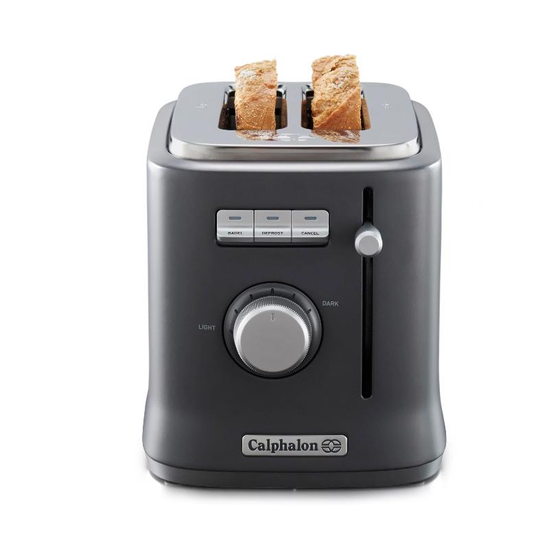ポップアップ トースター 2枚焼 焼き色6座標軸 カルファロン Calphalon IntelliCrisp 2-Slice Toaster, Grey TSCALTR2GM 家電