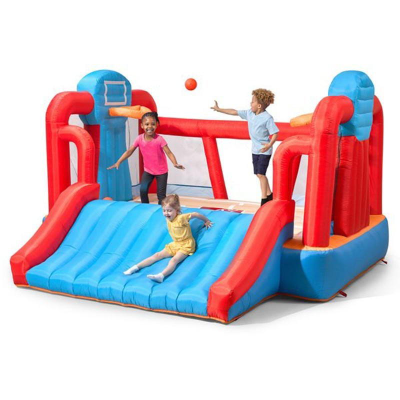 高品質】 ふわふわ エアー 遊具 バスケットゴール 滑り台 Step2 MAX Sports Full Court Basketball 'n  Slide Inflatable Bouncer whitesforracialequity.org