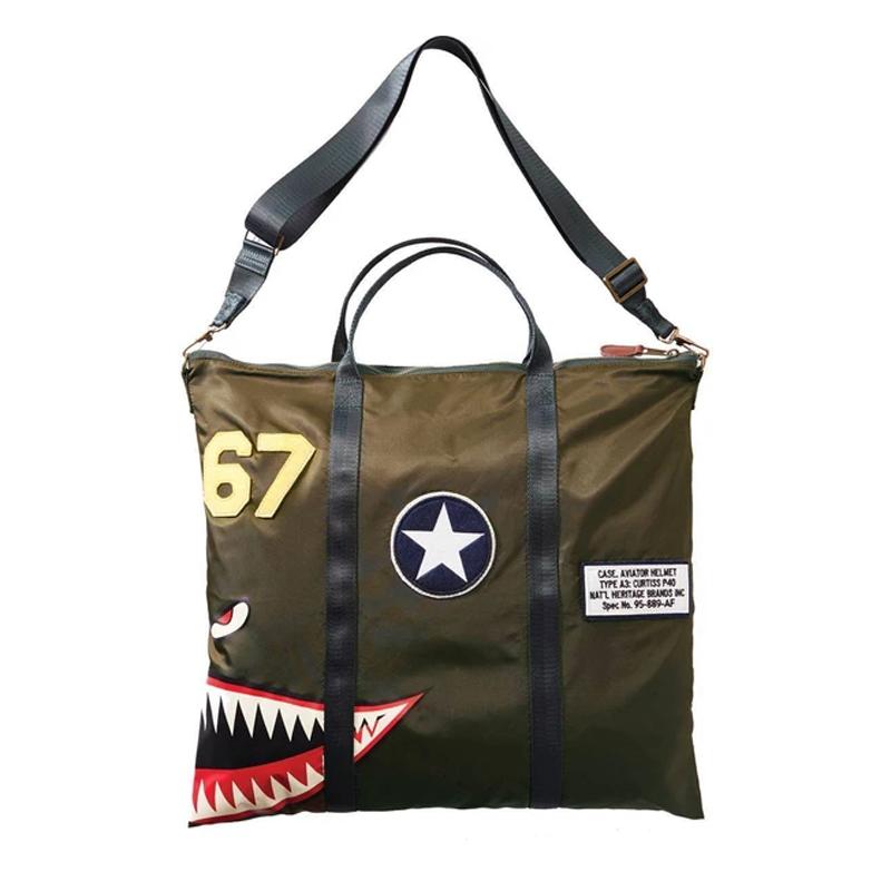 P-40 ヘルメットバッグ ストラップ カーチス 戦闘機 Red Canoe P-40 Helmet Bag|アルファエスパス米国店