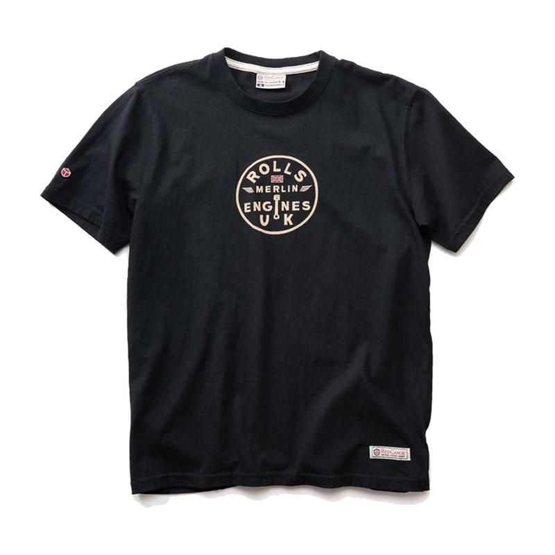 ロールスロイス マーリン Tシャツ 航空機 エンジン ブラック 黒 Red Canoe Rolls Royce Merlin T-Shirt