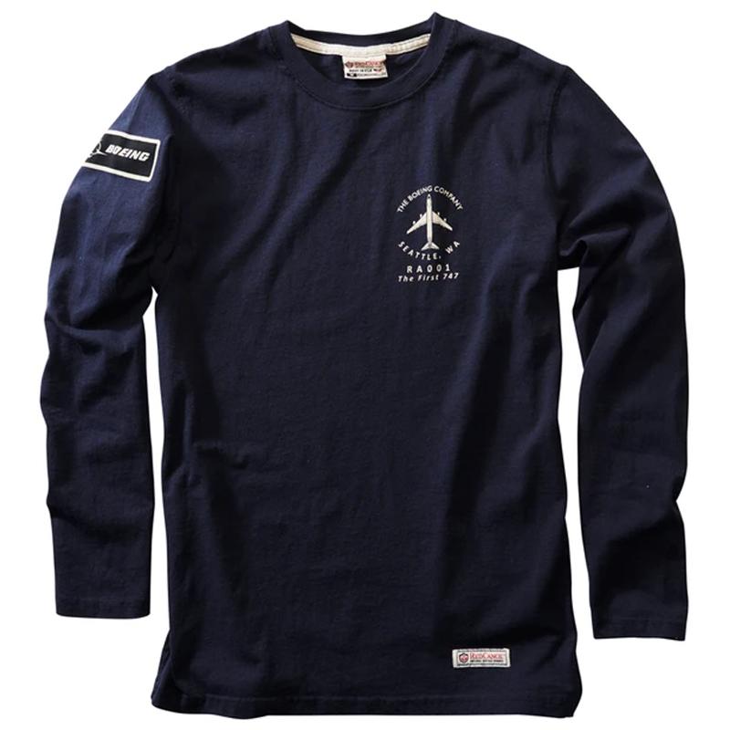ボーイング ロンT 長袖 アメリカ製 ネイビー Red Canoe Boeing Long Sleeve T-Shirt