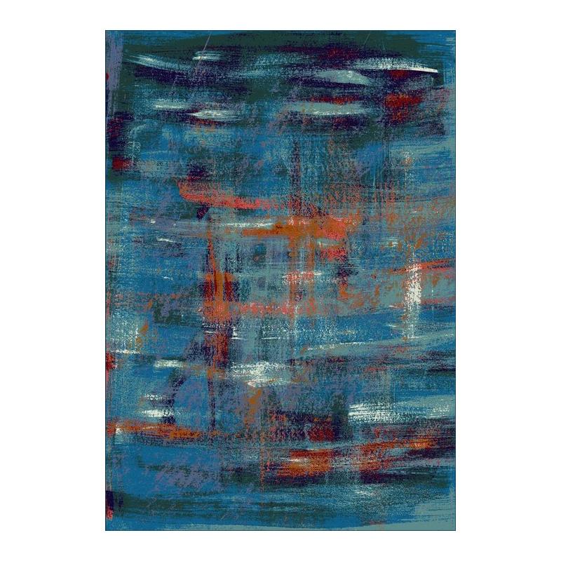ラグ アメリカ製 Endura Stran ナイロン コースタルキャンバス アクア Cobalt Creek Rugs Coastal Canvas - Aqua
