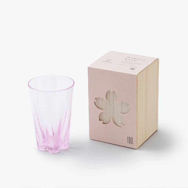 さくらさく タンブラー 桜色 100% SAKURASAKU GLASS TUMBLER