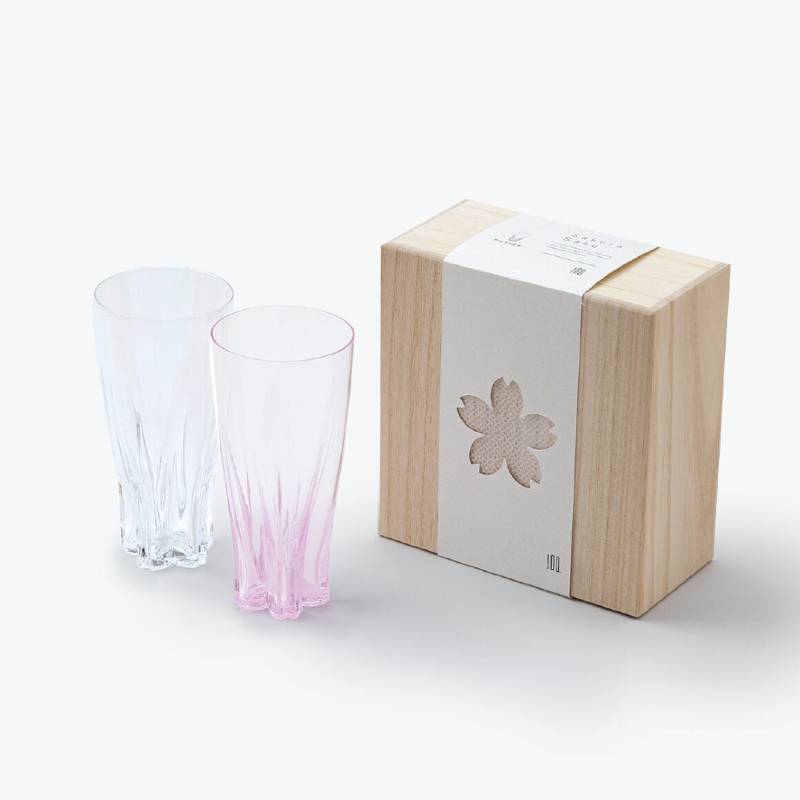 さくらさく ピルスナーグラス 紅白 ペア 100% SAKURASAKU GLASS PILSNER KOHAKU 7,543円