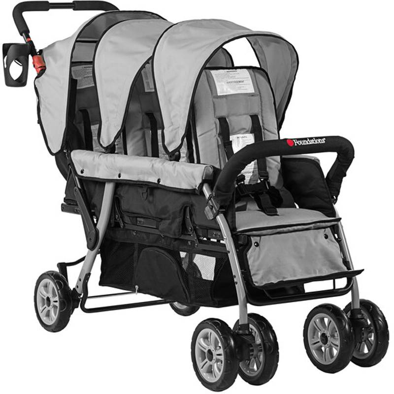 楽天市場】ベビーカー 3人用 三つ子 最大一人18kg 日よけ付 Foundations Triple Sport 3-Seat Folding  Tandem Stroller with Canopy : アルファエスパス米国楽天市場店