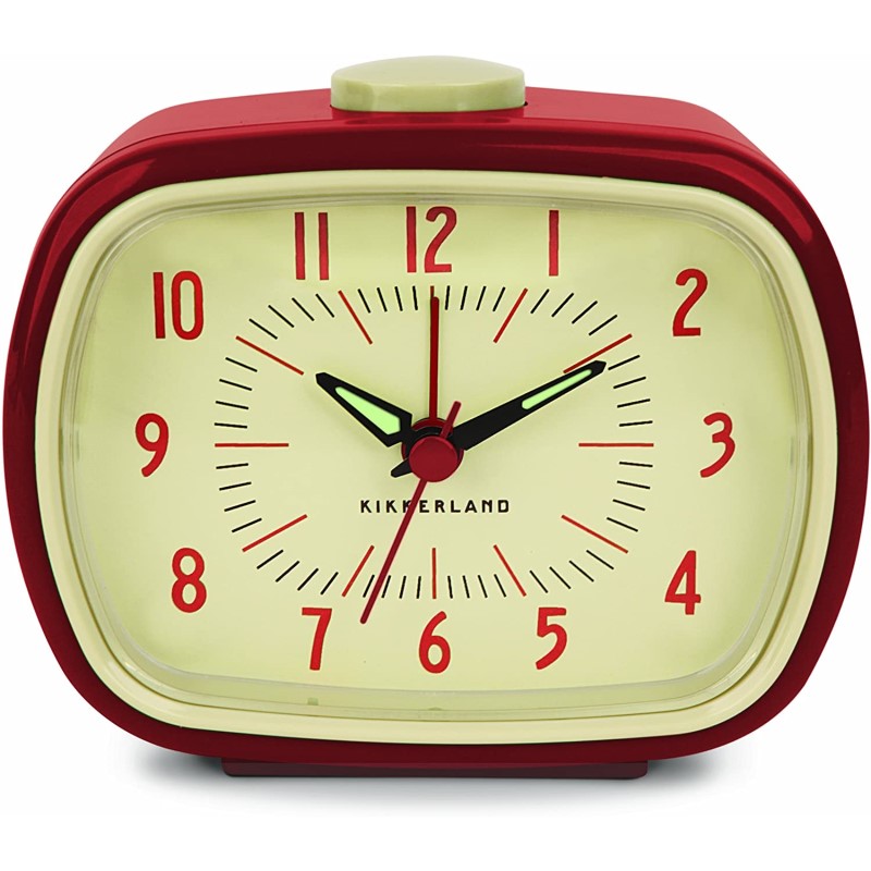 ビンテージ レトロ 目覚まし時計 アナログ 連続秒針 Kikkerland - AC08-R Retro Alarm Clock|アルファエスパス米国店