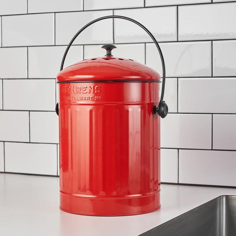 ゴミ箱 5.7L フィルター付 消臭 屋外 Garrett Wade 1.5 Gallon Compost Pail