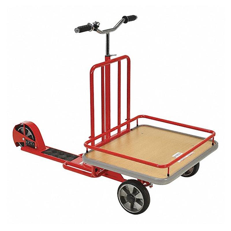 マニュアル スクーター 150kgまで レッド 赤 Grainger Manual Scooter, Red, Wheel Dia. 8\