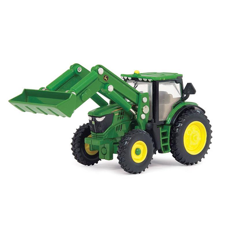 ジョンディア 1/64規模 トラクタ 手あそび 車  John Deere 6210R Tractor with Loader - TBE45378