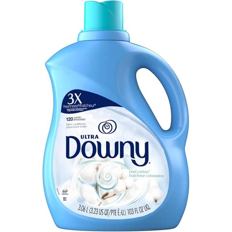 ダウニー ウルトラリキッド ランドリーファブリック 柔軟剤 Downy Ultra Liquid Laundry Fabric Softener, Cool Cotton Scent, 120 Total Loads|アルファエスパス米国店