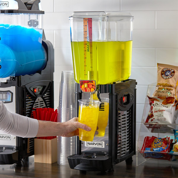 ドリンクサーバー ディスペンサー イタリア製 19L パドル攪拌 冷却機能 温度調節可能 レストラン カフェ ホテル Narvon D5G-1 Single 5 Gallon Bowl Refrigerated Beverage Dispenser 家電