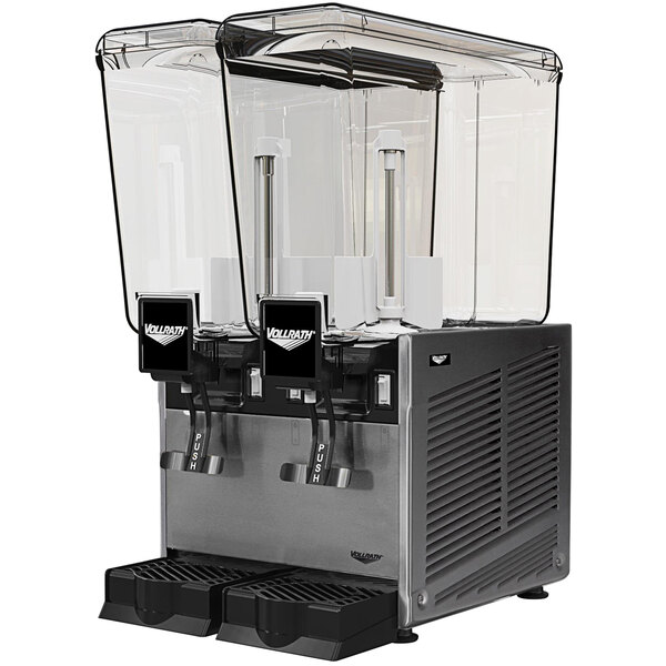 ドリンクサーヴァー ダブル ディスペンサー 20L×2 パドル引っ掻き回す 冷やかす役立つこと 体温合わせる能力のある 大衆食堂 喫茶店 泊まり Vollrath VBBE2-37-S Double 5.28 Gallon Bowl Refrigerated Beverage Dispenser with Stirring Paddle Circulation 家電【代引不可】