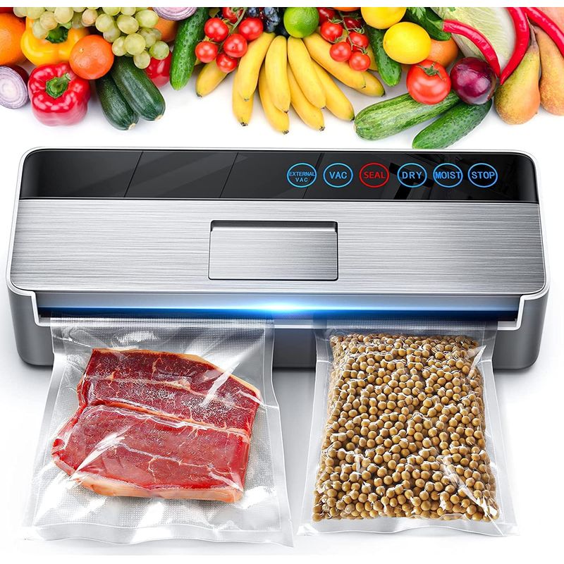 自動真空シーラー バキューム シール  Vacuum Sealer Machine, Full Automatic Food Sealer (95Kpa) Vsdk 家電