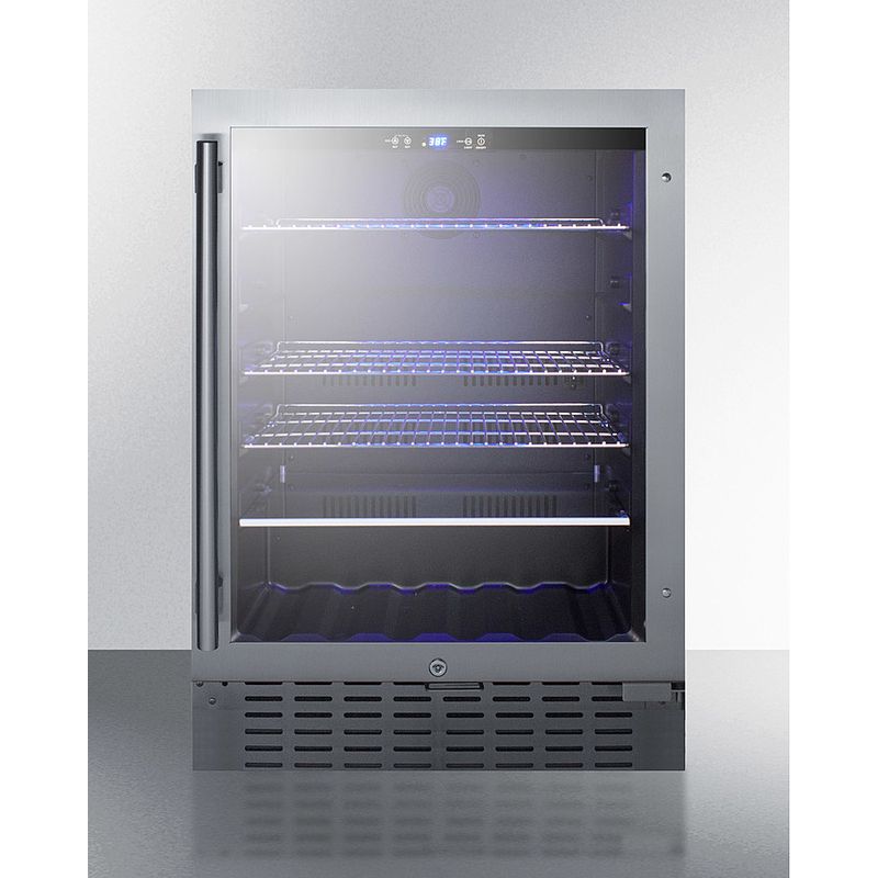 サミット ビルトイン 冷蔵庫 119L リバーシブル ガラスドア 鍵付 Summit SCR2466B 24 Inch 4.2 cu. ft. Capacity Freestanding or Built In Glass Door Beverage Center 家電 【代引不可】｜アルファエスパス米国店 342,833円