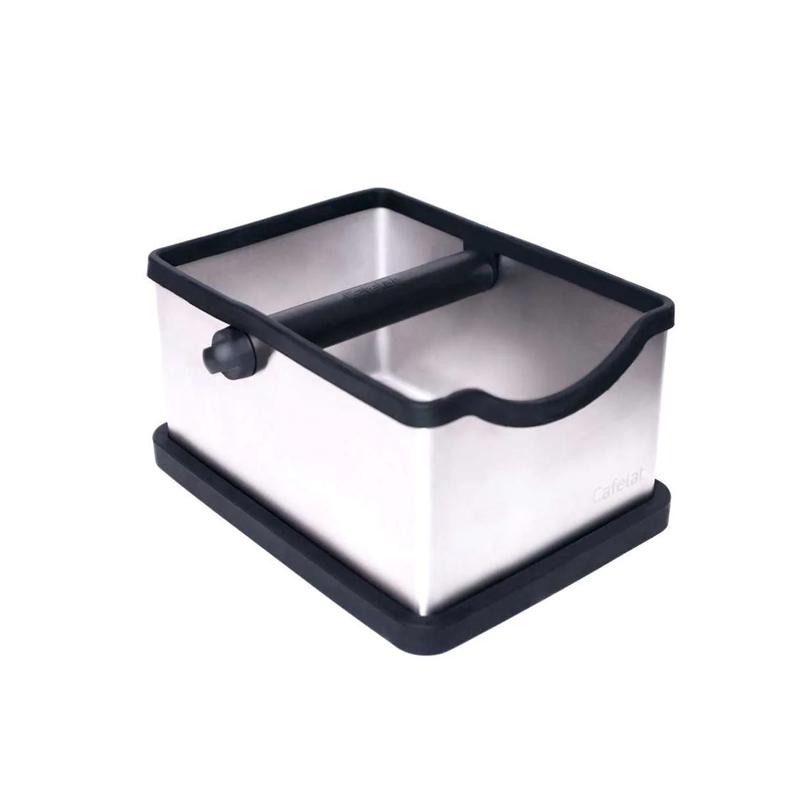 ノックボックス ステンレス スクエア型 エスプレッソ CAFELAT STAINLESS STEEL KNOCK BOX|アルファエスパス米国店