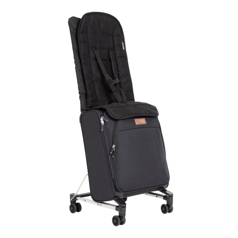 子供が乗れる スーツケース 4輪 幼児用 トラベルシート付 クッション ベルト ブラック 旅行 Mountain Buggy skyrider｜アルファエスパス米国店