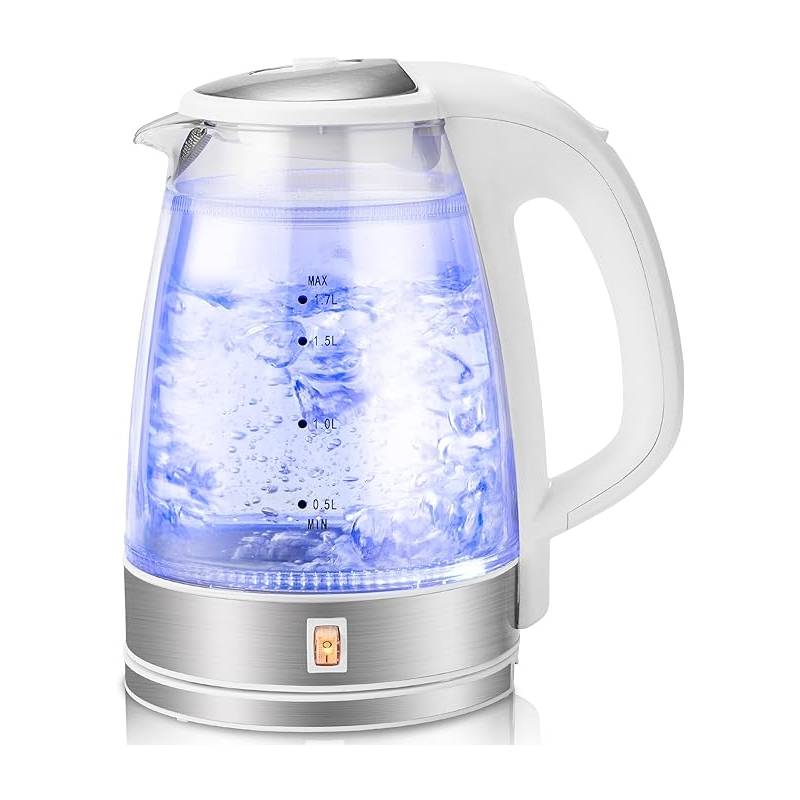 明かり湯沸かし 6第四次元保温役立つこと付き添い人 1200W  二重玻璃Pukomc Double Wall Electric Glass Kettle with 6 Hours Keep Warm Function Hot Water Boiler キーパー1501A 家電