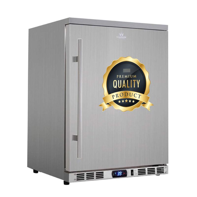 冷蔵庫 屋外対応 アウトドア ビルトイン可 123L ステンレス キングスボトル KingsBottle 24 Inch Outdoor Beer Fridge Cooler Stainless Steel KBU55ASD 家電【代引不可】