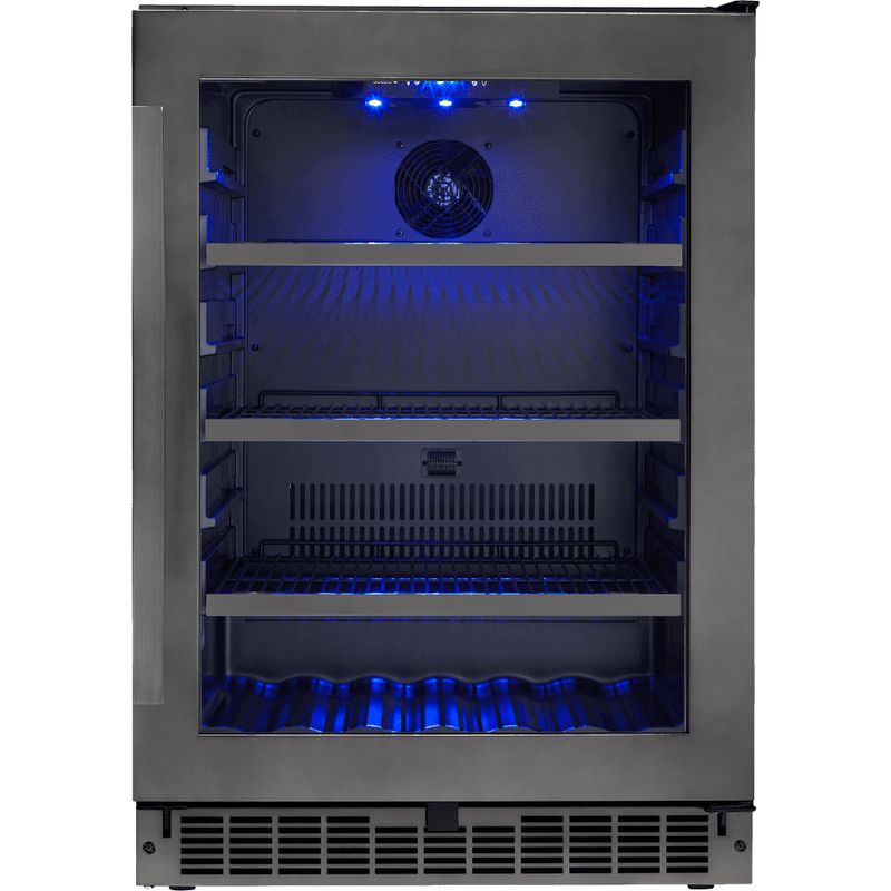 ダンビー ビバレッジ専用冷蔵庫 159L ビルトイン対応 ドアヒンジ左右変更可 ガラスドア ブラック ステンレス プラハ Danby Prague Silhouette Select Series SSBC056D3BS 24 Inch Beverage Center with 5.6 cu. ft. Capacity 家電 【代引不可】