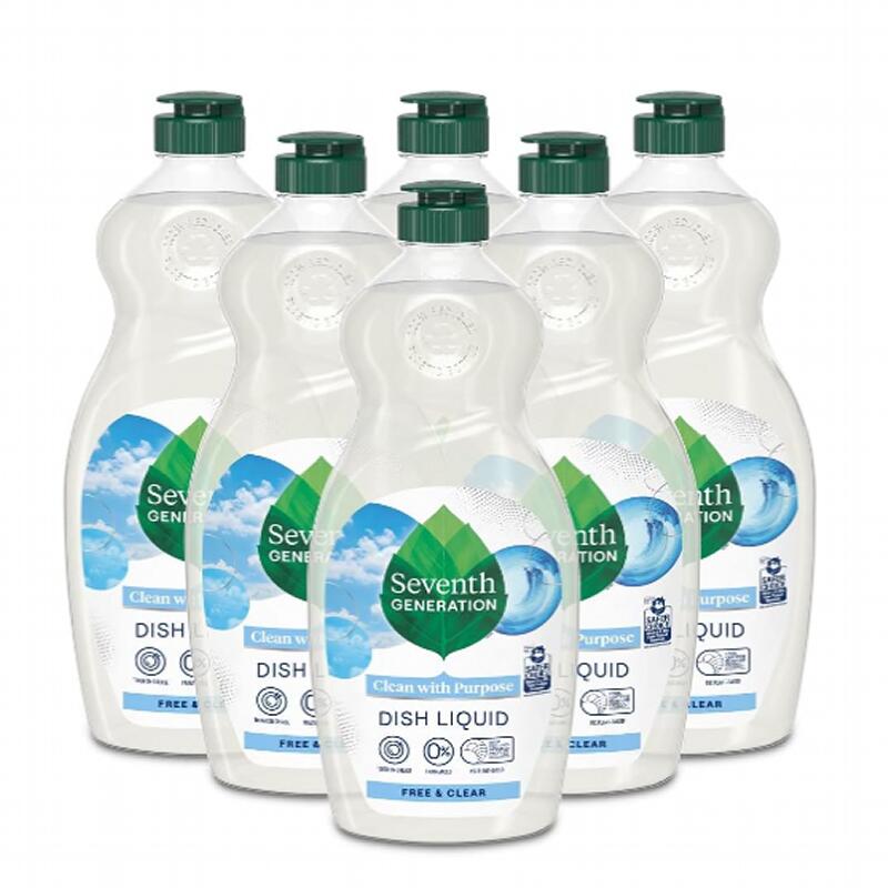 セブンスジェネレーション 食器用洗剤 736ml 6本セット Seventh Generation Dish Liquid Soap, Free & Clear, 25 Oz, Pack of 6|アルファエスパス米国店