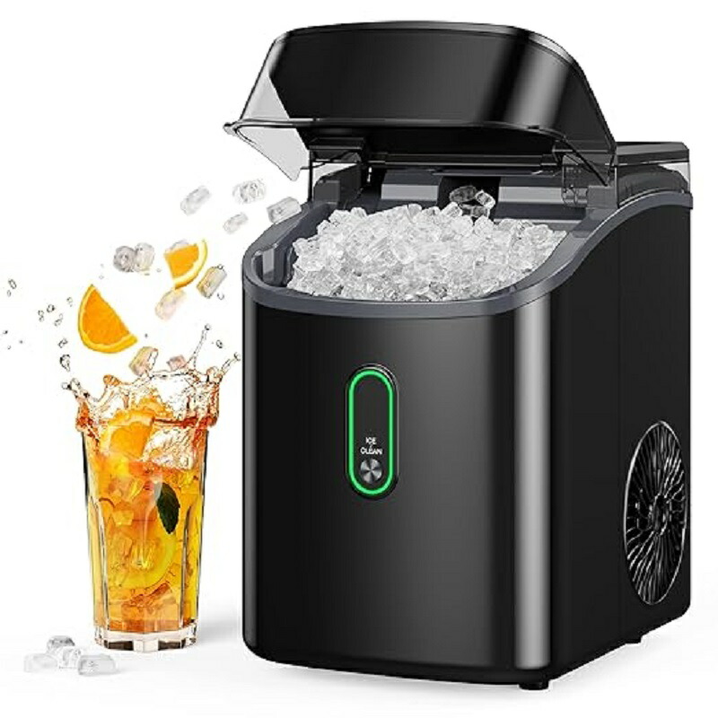 内燃機関製造会社 製氷機 身寄り用 Silonn Nugget Ice Maker Countertop Pebble Ice Maker with Soft Chewable Ice 家電
