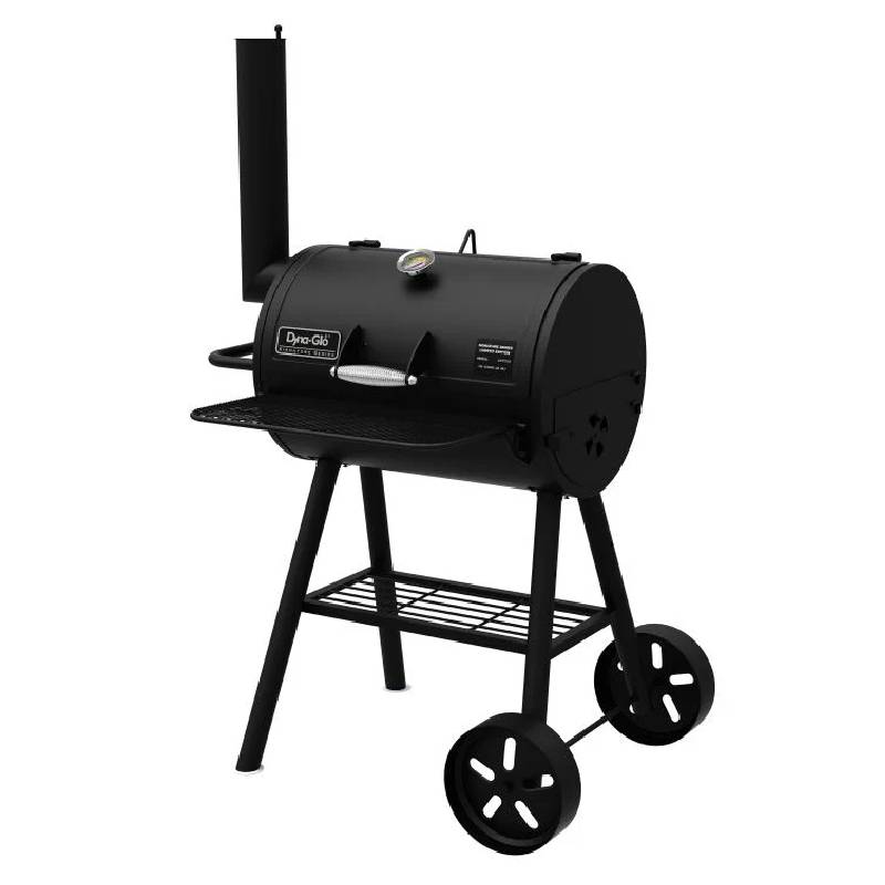 濃灰色食べ物屋 炭焼 丸焼き キャスター付  Dyna-Glo Heavy-Duty Compact Barrel Charcoal Grill DGSS443CB