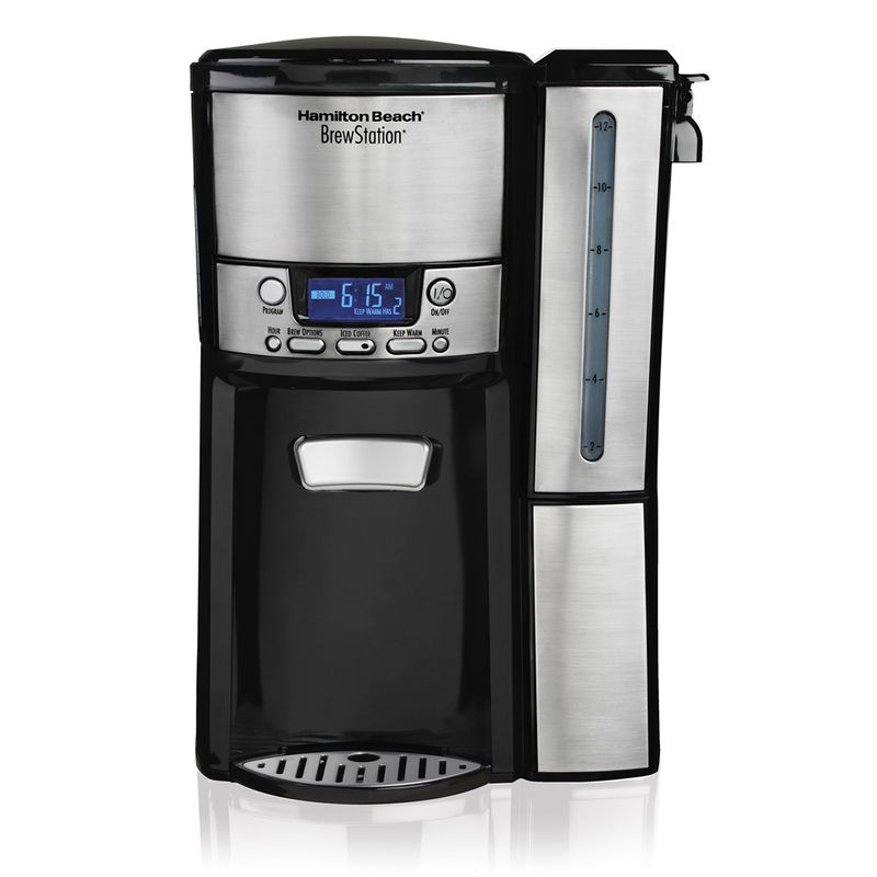 ハミルトンビーチ コーヒーメーカー 12カップ ブリューステーション Hamilton Beach BrewStation 12 Cup Programmable Coffee Maker with Removable Water Reservoir 47950 家電