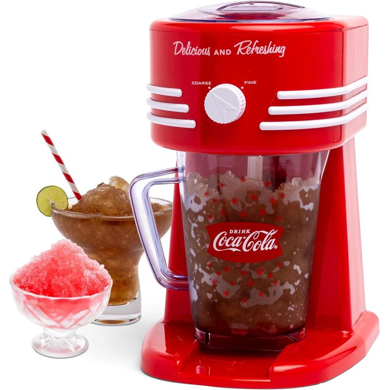 コカ・コーラ フローズンドリンクメーカー かき氷 スラッシュ マルガリータ もの懐かしさ レトロ Nostalgia Coca-Cola Frozen Drink Maker and Margarita Machine for Home CKFBS40CR 家電