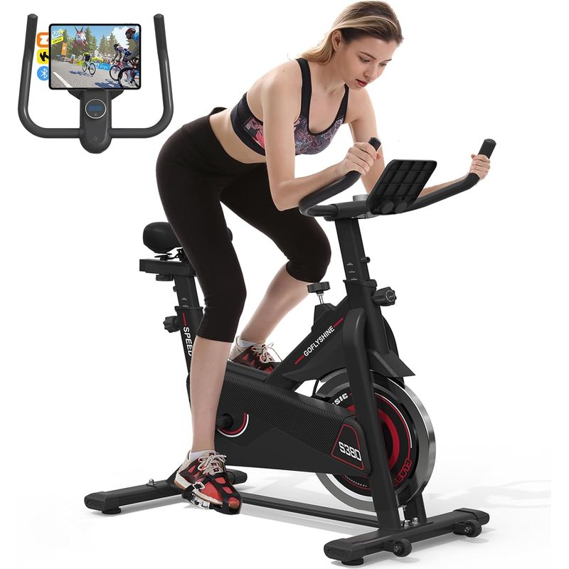 フィットネスバイク エアロバイク エクササイズバイク フライホイール 静音設計 ホームジム トレーニング GOFLYSHINE Exercise Bikes Stationary