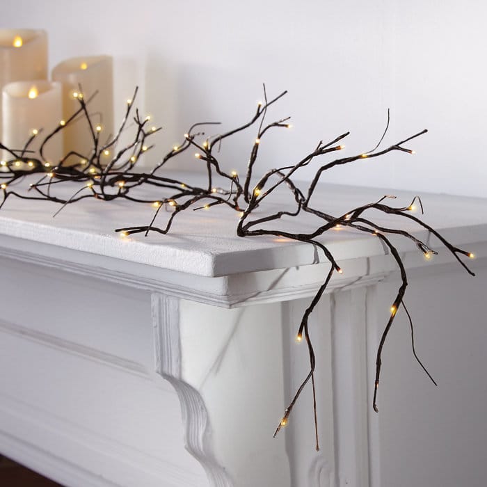 ライト Electric Pre-Lit Branch Garland