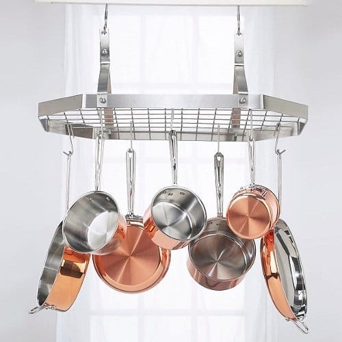 クイジナート オクタゴン ハンギングクックウエアラック 8角形 物の具付 Cuisinart CRC-29B Octagonal Hanging Cookware Rack 鍋掛け 鍋吊るし掛け納める 鍋置き ハンギングフック