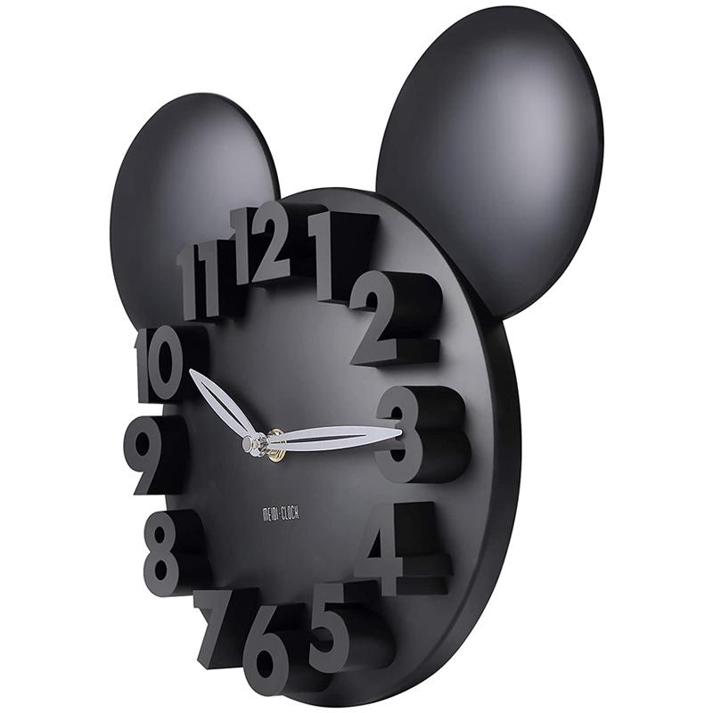 楽天市場 3dウォールクロック ミッキーマウス ディズニー 壁掛け 時計 Meidi Clock Modern Design Mickey Mouse Big Digit 3d Wall Clock Home Decor Decoration Black アルファエスパス楽天市場店