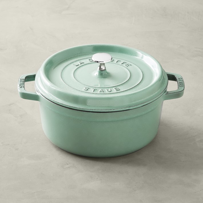 ストウブ鍋 ココット ラウンド 25cm 両手鍋 ホーロー鍋 緑 グリーン 日本未発売 Staub Enameled Cast Iron Round  Dutch Oven Sage (税込)