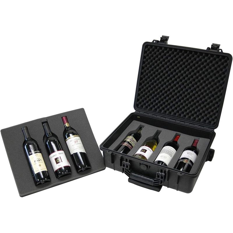 評価VinGardeValise ワインスーツケース Piccolo01 ブラック ワイン5本収納可 zachysプレート付 スーツケース、トランク一般