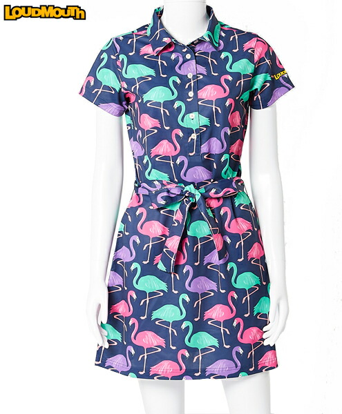 色々な ゴルフウェア レディース ラウドマウス 新柄入荷しました 21ss Flamingos Wild 276 ワイルドフラミンゴス カラー フラミンゴ柄 ワンピース 276 Alcomainternacional Com
