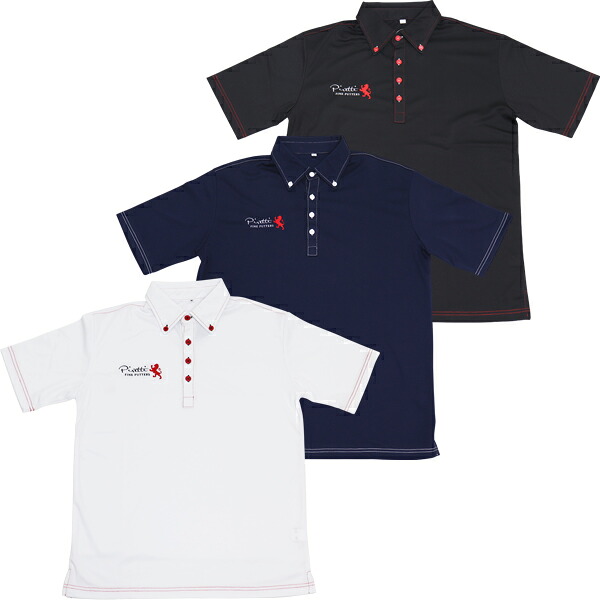 【ピレッティジャパン公式】 ピレッティ ポロシャツ ロゴ ボタンダウン ゴルフ PR-WR0001 / Piretti Polo Shirts