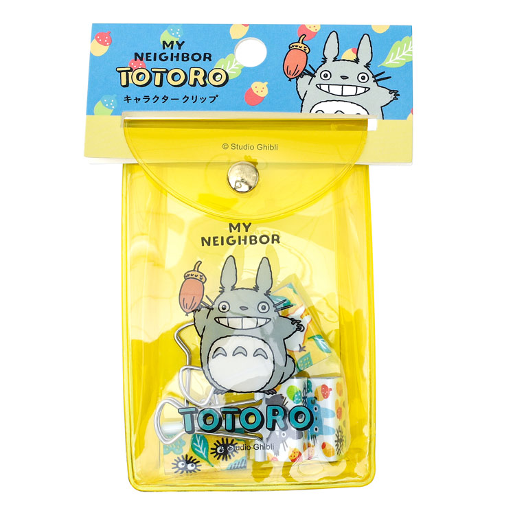 早い者勝ち ダブルクリップ キャラクタークリップ かわいい 森柄 となりのトトロ 文房具 事務