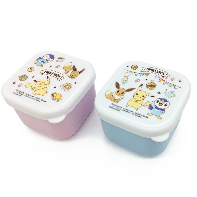ポケットモンスター MO1WAG 抗菌ミニシールボックス2P ポケモンカフェアート ポケモン お弁当 ランチ おかず デザート  キャラクターハウス キャロル