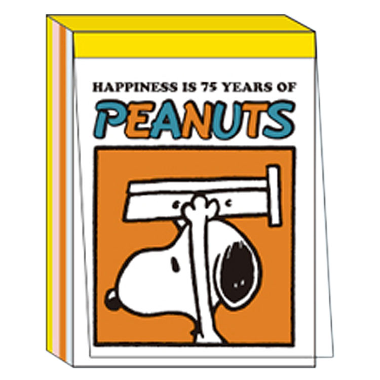 307396 【楽天市場】スヌーピー ミニメモパッド オレンジ 307396 75th PEANUTS ピーナッツ 75周年:キャラクターハウス キャロル