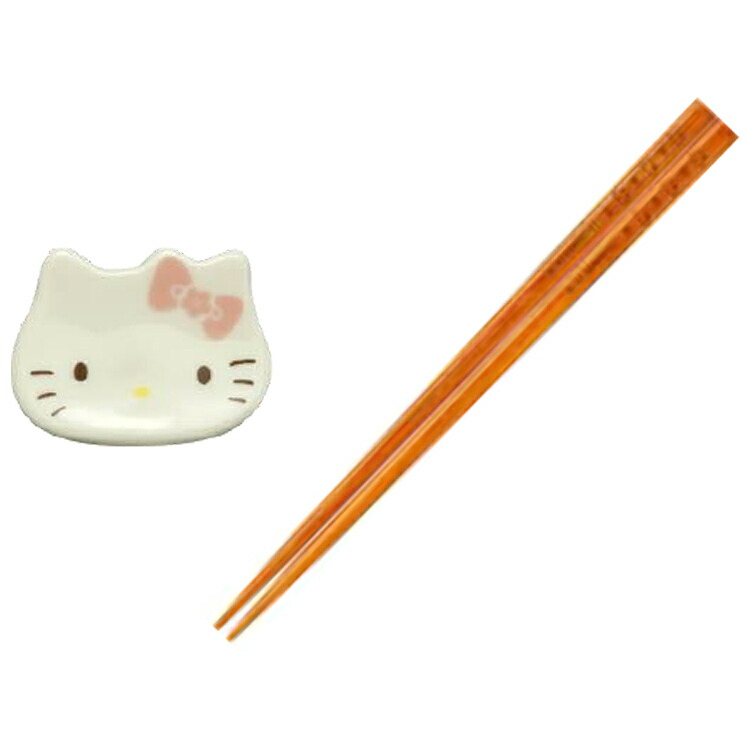 楽天市場】ハローキティ 箸＆箸置きセット ゴールド : サンリオ