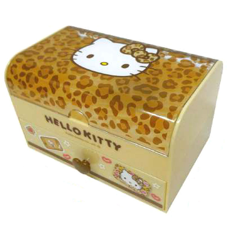 楽天市場】ハローキティ ファンシー小物入れ ブラウン ヒョウ柄 605018