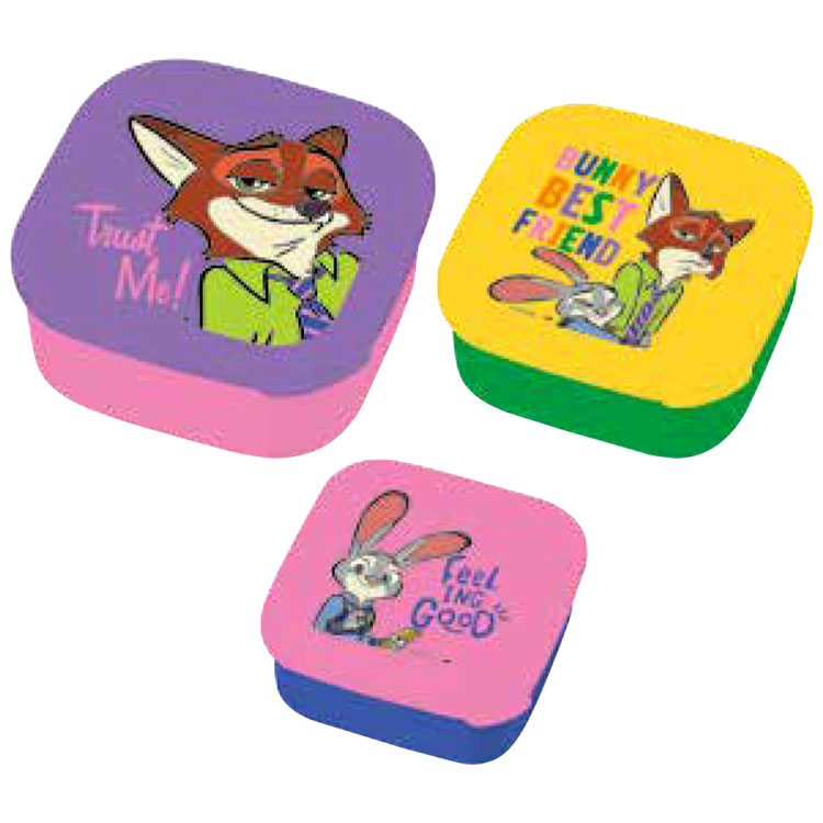 ズートピア シールランチボックス3P 605993 COLORFUL Disney ディズニー画像