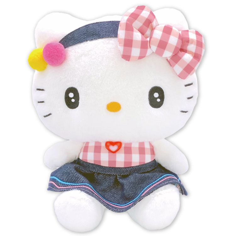 楽天市場】 ギンガムデニム ハローキティ S ぬいぐるみ サンリオ