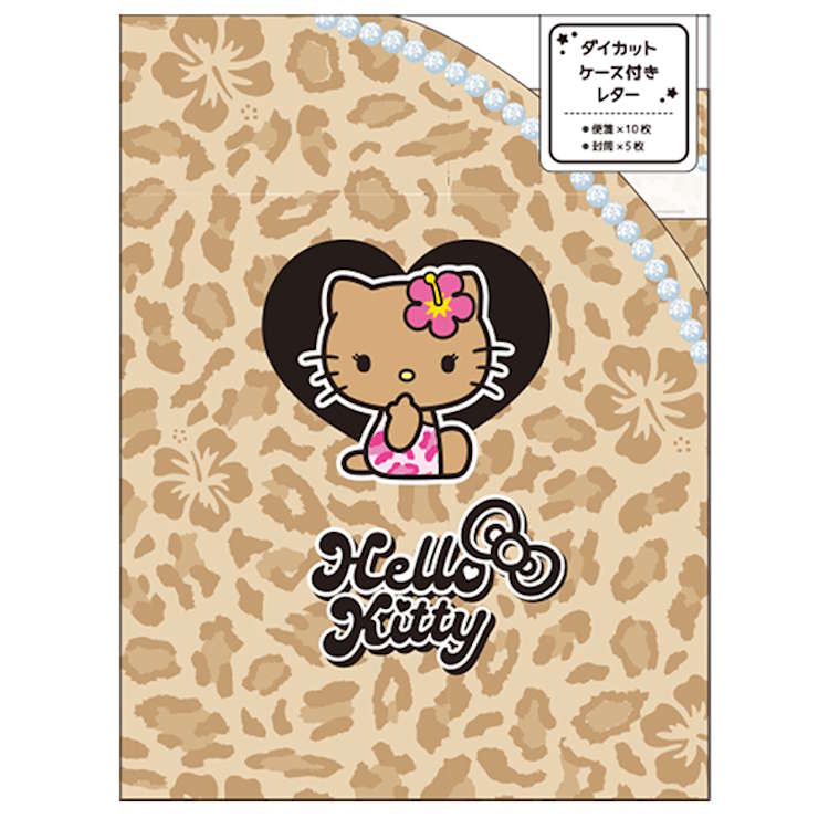 楽天市場】ハローキティ ダイカットケース付きレター レオパード