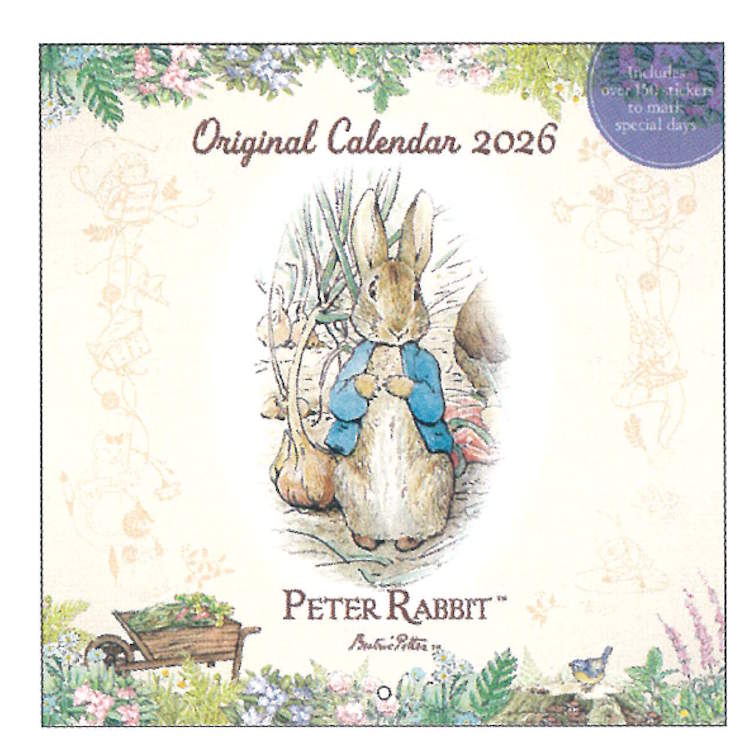 楽天市場】ピーターラビット 2026年壁掛けカレンダー (AM150-38
